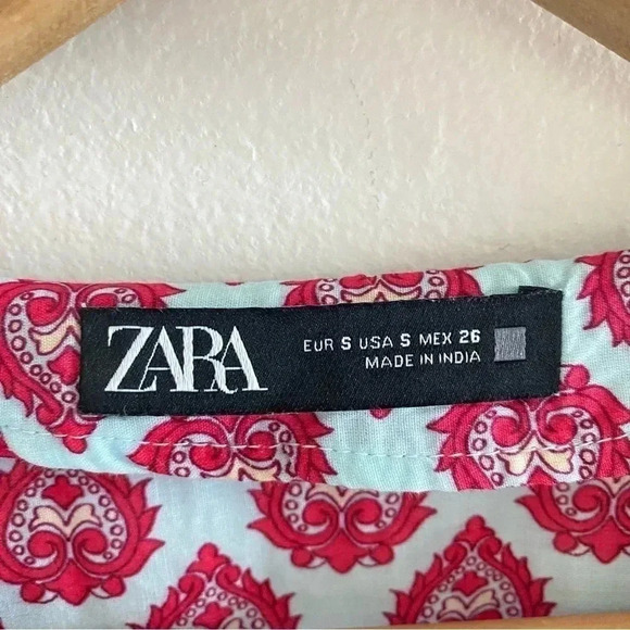 ZARA PRINTED OVERSIZED DRESS Multicolored Sz Small - Picture 3 of 14